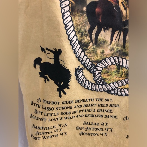 Stampede of Love Country Music Tour yellow concert tshirt size small brand new - Picture 6 of 14